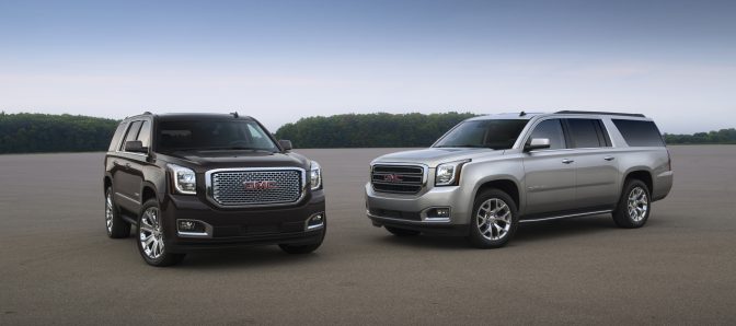 2015 GMC Yukon Denali (L) and Yukon XL SLT