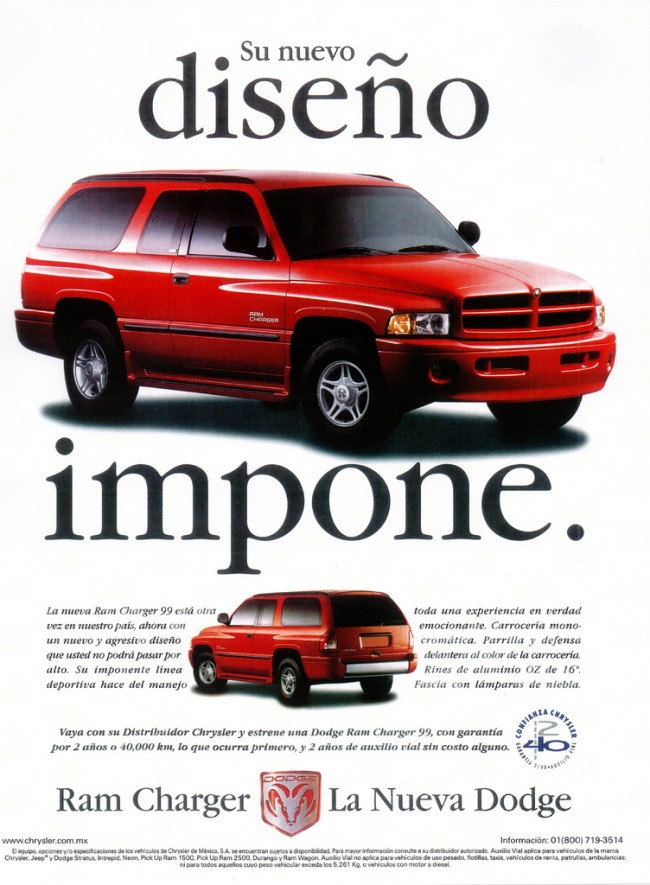 Dodge Ramcharger 1999-2002: l'exclusivité mexicaine - SoapCars